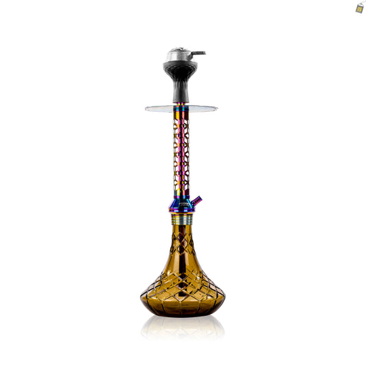 Alexander JLS Hookah with Bag - Grey Base / Rainbow stem