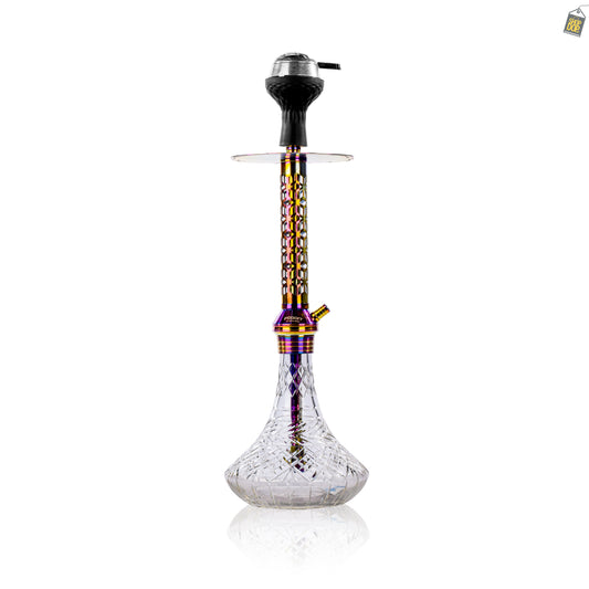 Alexander JLS Hookah with Bag - Rainbow Stem / Transparent Base