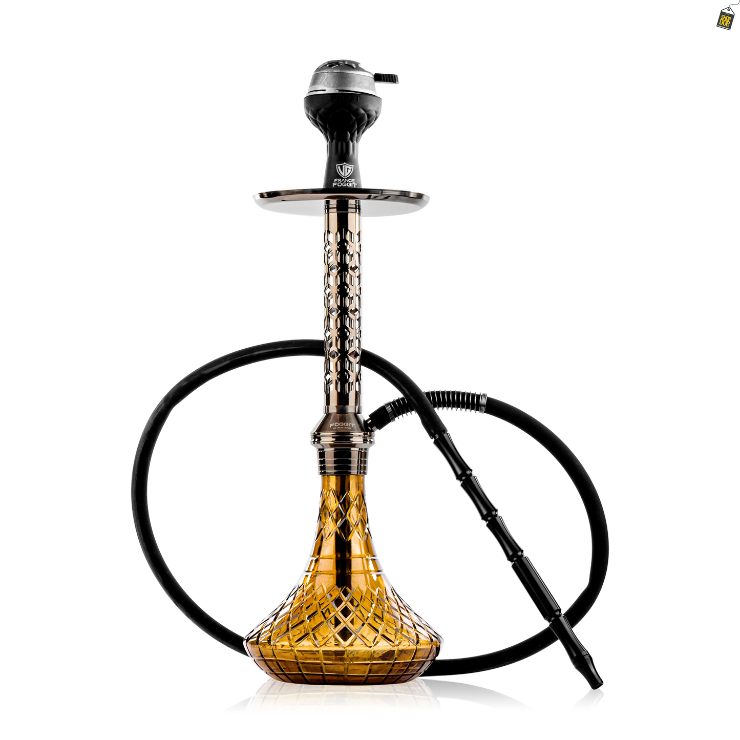 Alexander JLS Hookah with Bag - Gun Metal / Bronze Base
