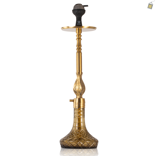Animal Hookah with 2 Bags - Gold Stem / Grey Base