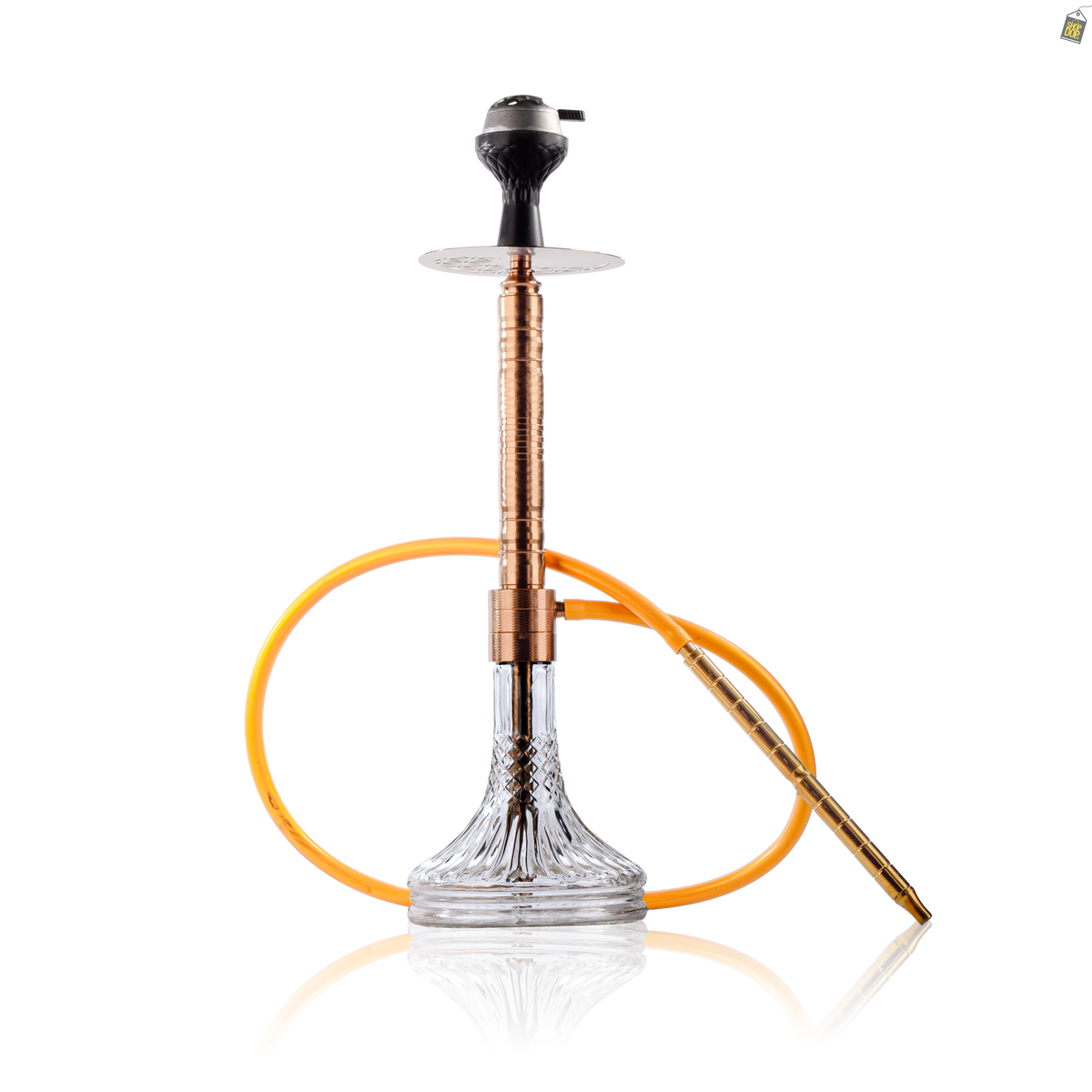 Attack Hookah with Bag - Bronze Stem / Transparent Base