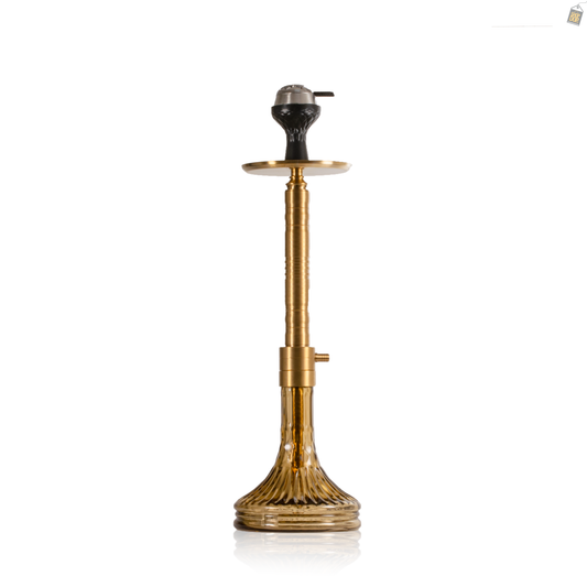 Attack Hookah with Bag - Gold Stem / Grey Base