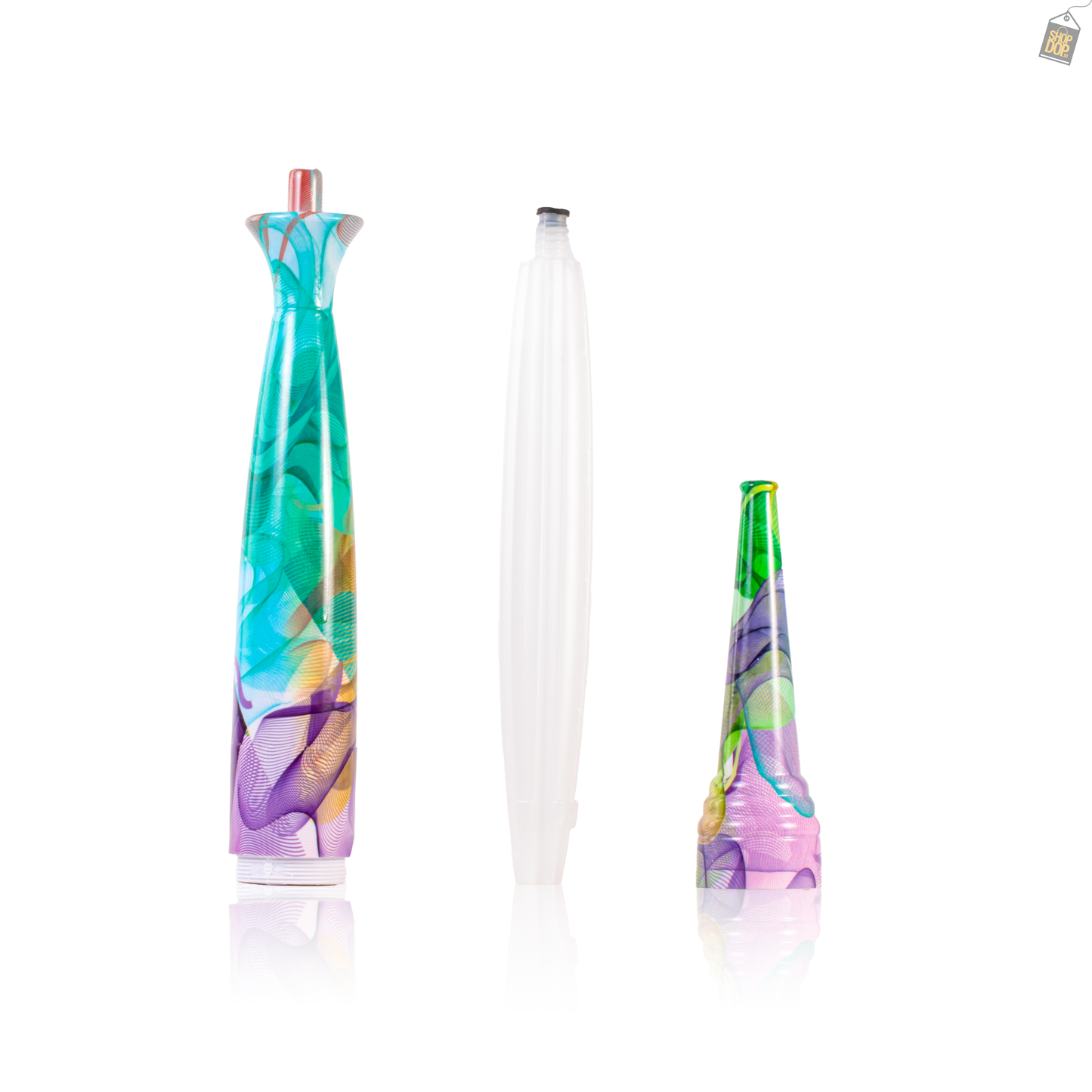 Big Bazooka Hookah Pipe Handle Only (Ice Chiller) - Green Print