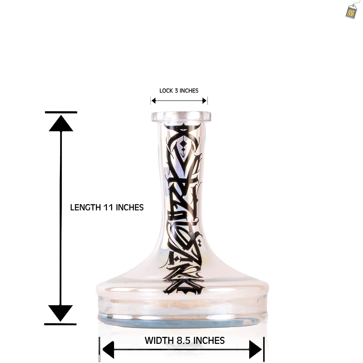 Bick Hookah Glass Replacement Base - Transparent (Designer)