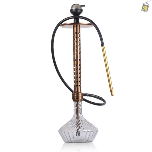 VG Romeo Bloom Hookah - Bronze Stem / Transparent Base