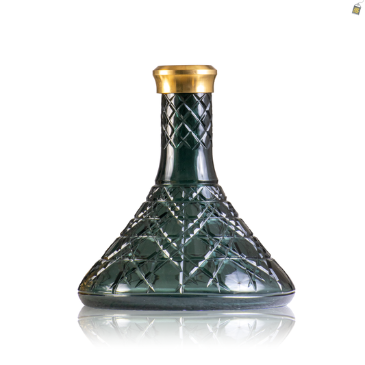 COCOYAYA Caesar 4 Pipe Hookah - Gold Stem / Aqua Base