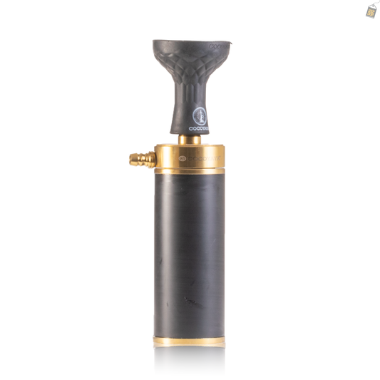 COCOYAYA Car-O-Bar Hookah - Gold Stem (Black Base)