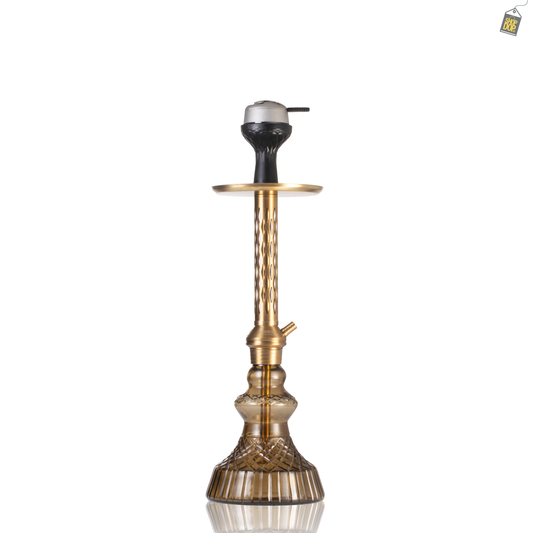Alexander DIMD Hookah with Bag - Gold Stem / Grey Carafe Base