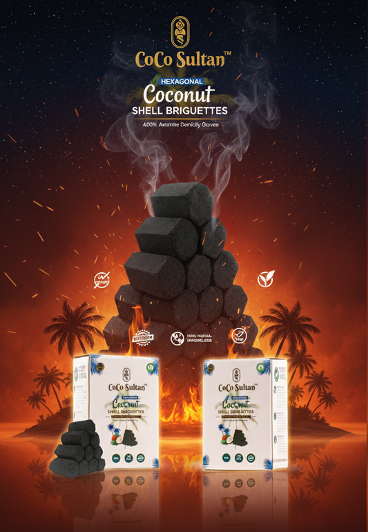 COCO Sultan Hexagonal Hookah Coconut Coal - Pack of 2kg