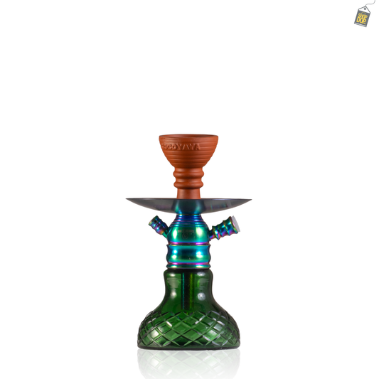 COCOYAYA X11 Hookah - Rainbow Stem / Green Base