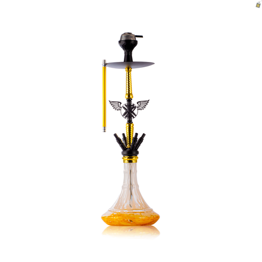 Columbus 4 Pipe Hookah - Gold