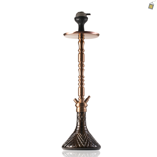 Sultan Igor Hookah with 2 Bags - Brown Base / Bronze Stem