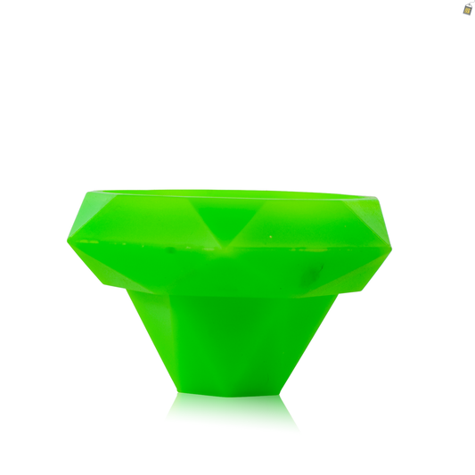 Diamond Silicone Chillum for Hookah - Green
