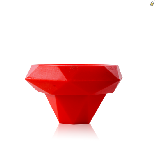 Diamond Silicone Chillum for Hookah - Red