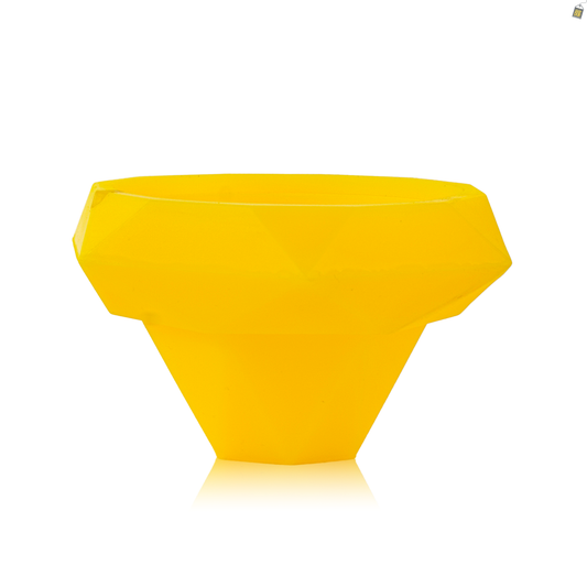 Diamond Silicone Chillum for Hookah - Yellow