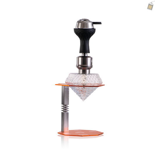 Diamond X Hookah with LED Light & Remote - Orange