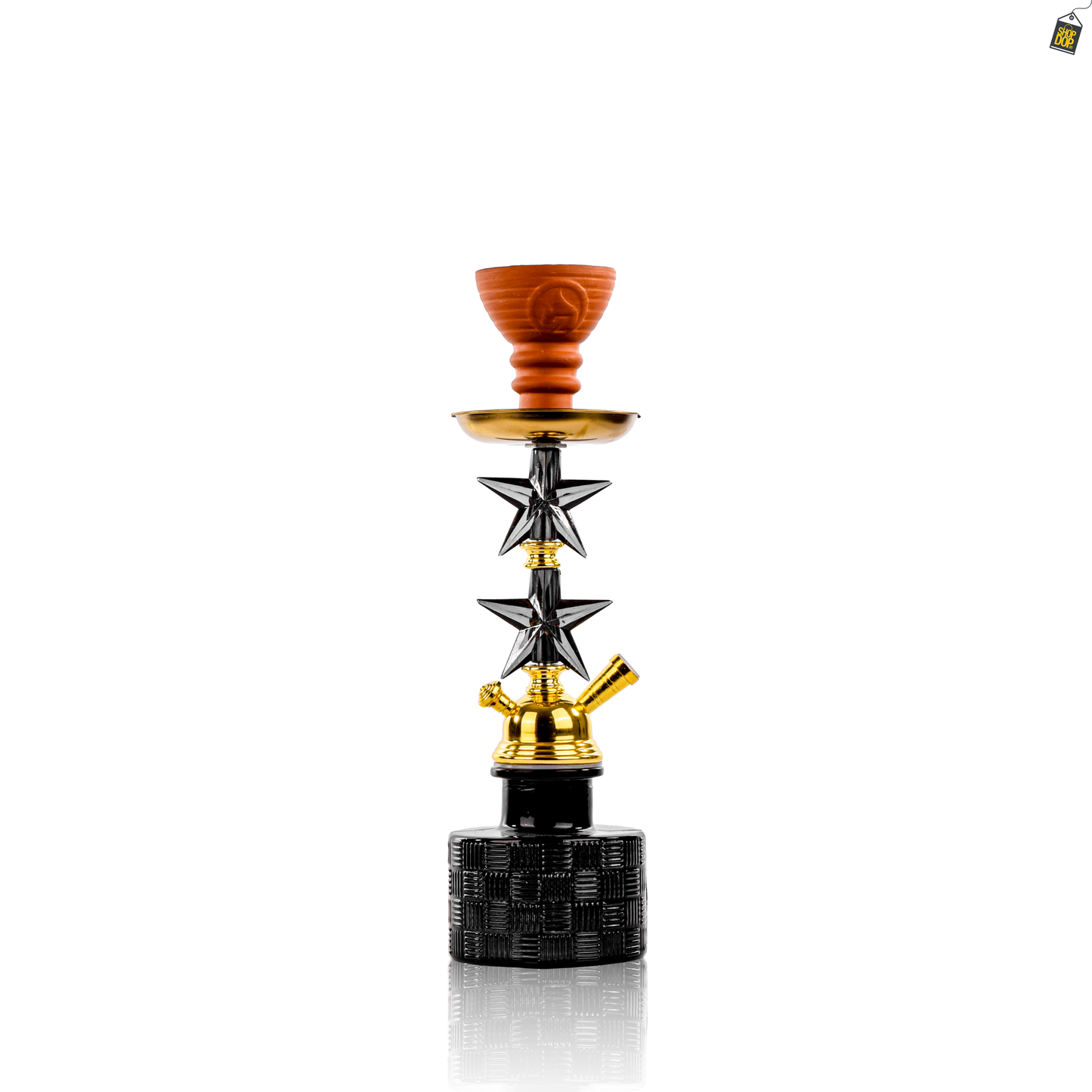 Double Star Pumpkin Hookah - Black