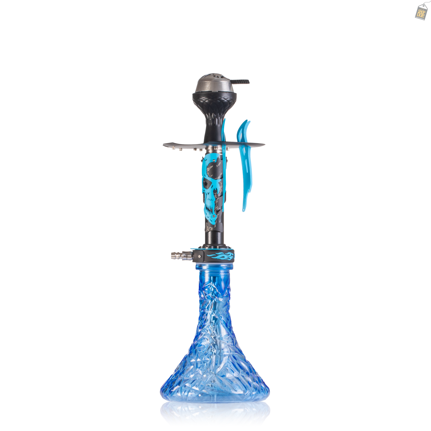 EL Bomber Skull Hookah - Blue