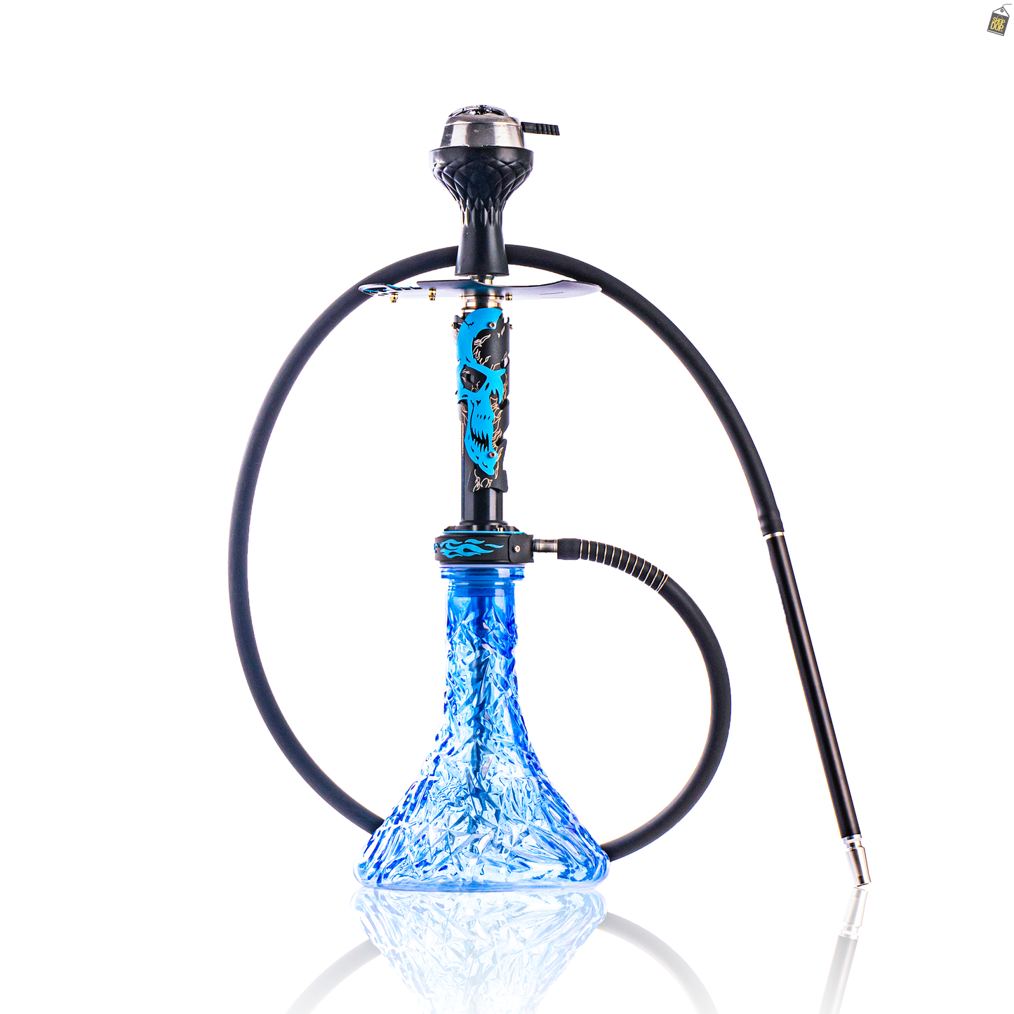 EL Bomber Skull Hookah - Blue