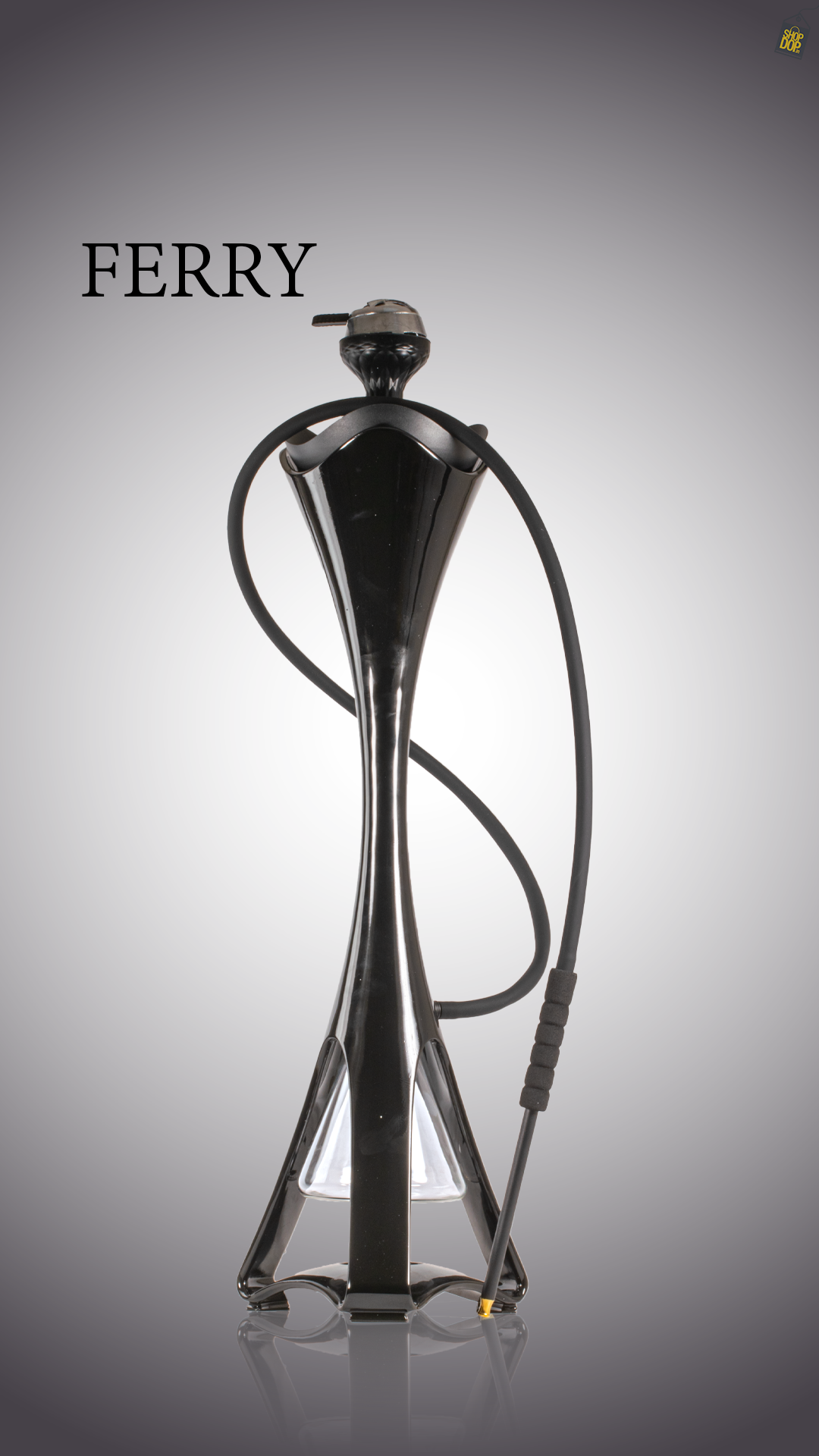 Ferry Hookah with LED Light - Black