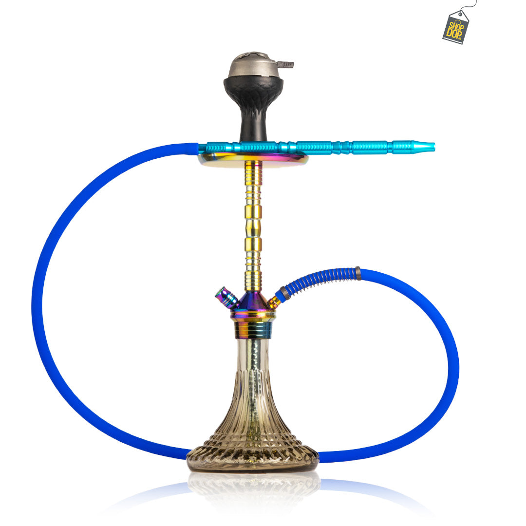 Fighter Hookah R4 - Rainbow Stem / Grey Base