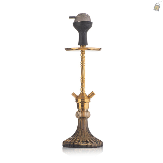 Fighter Hookah L3 - Gold Stem / Grey Oby Base