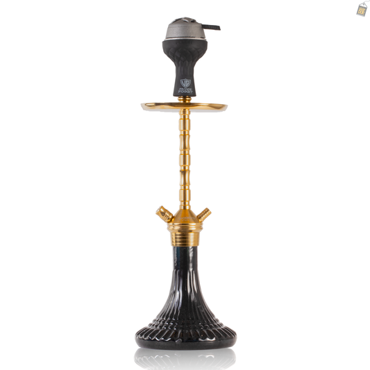 Fighter Hookah L5 - Golden Stem / Black Line Base