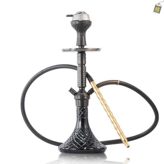 VG Joe Heygan Hookah with Bag - Grey Stem / Black Base