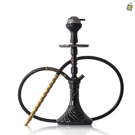 VG Joe R3 Hookah with Bag - Black Stem / Black Base