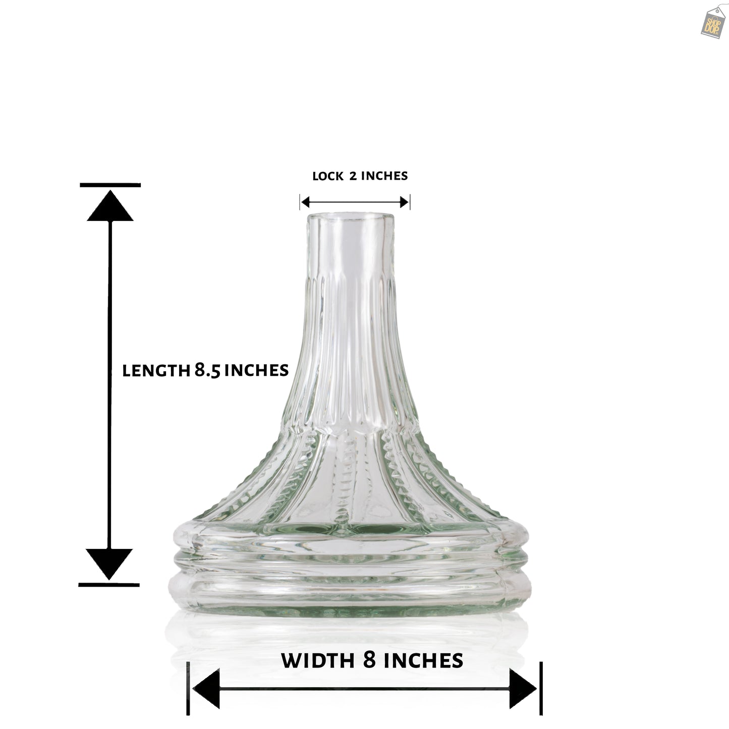 Fighter(Joe) Hookah Replacement Base Only without Lock - Transparent