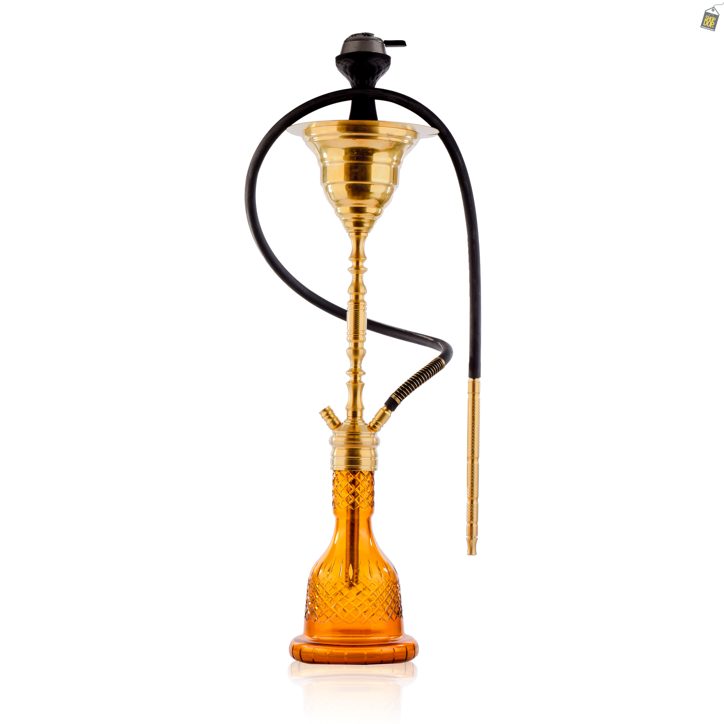 COCOYAYA Gamaliya Hani Hookah - Golden Stem / Amber Base