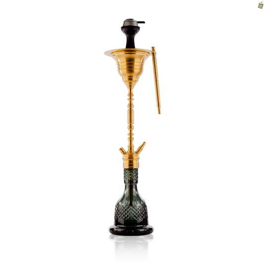 COCOYAYA Gamaliya Hani Hookah - Golden Stem / Emerald Green Base