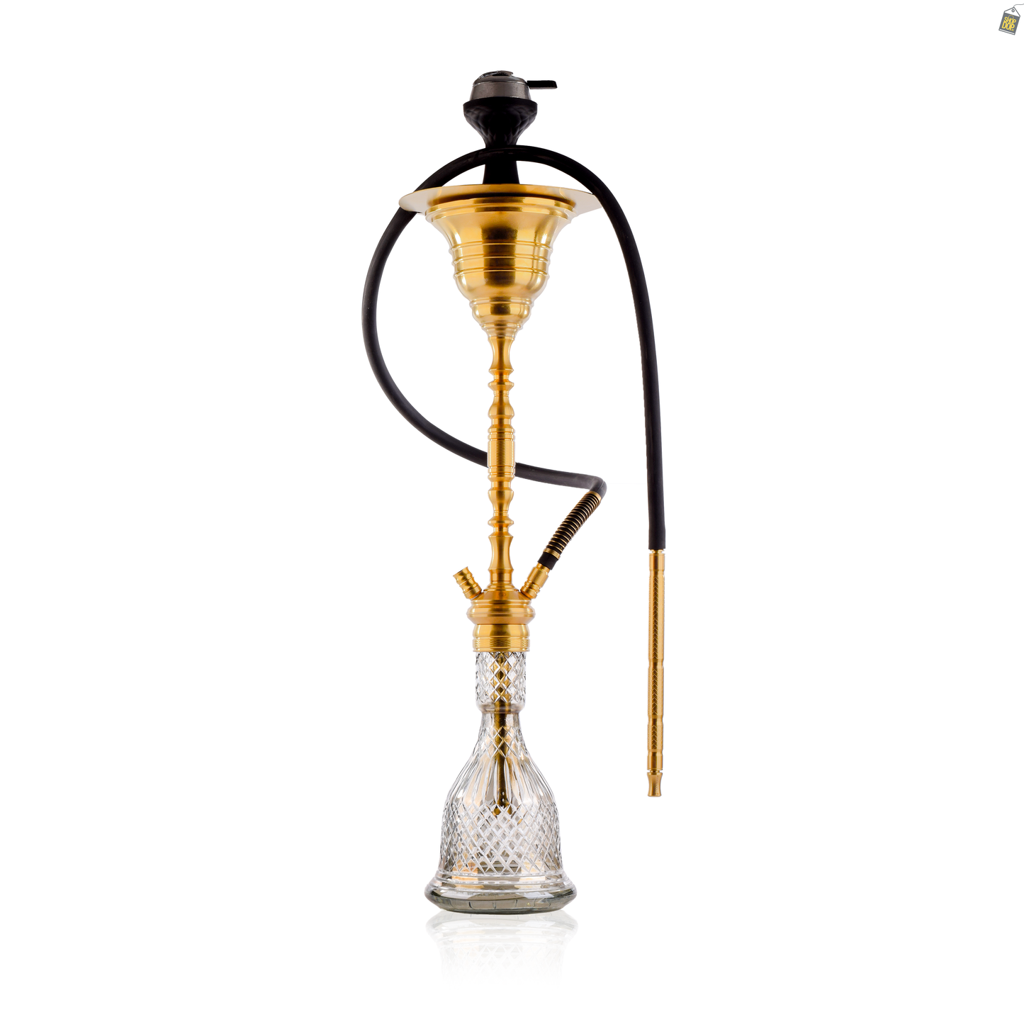 COCOYAYA Gamaliya Hani Hookah - Golden Stem / Grey Base