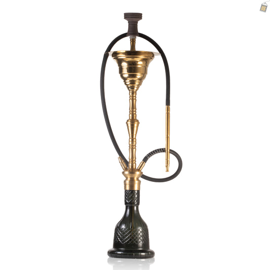 COCOYAYA Gamaliya Arabia Grande Hookah - Gold Stem / Emerald Green Base