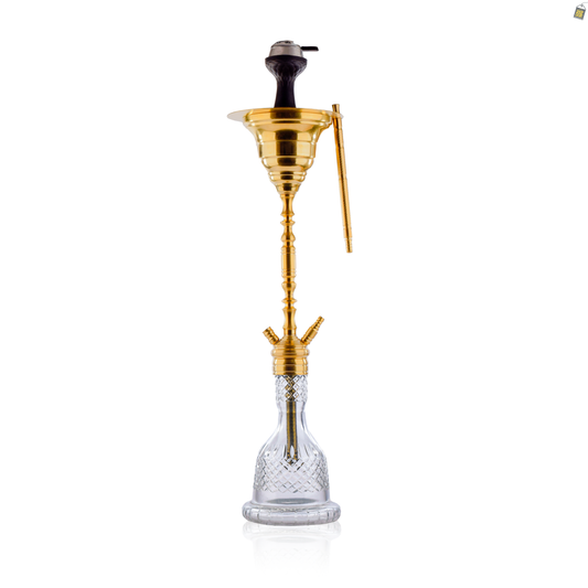 COCOYAYA Gamaliya Hani Hookah - Golden Stem / Transparent Base