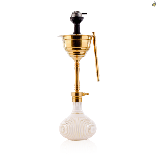 COCOYAYA Yara Hookah - Gold Stem / White Base