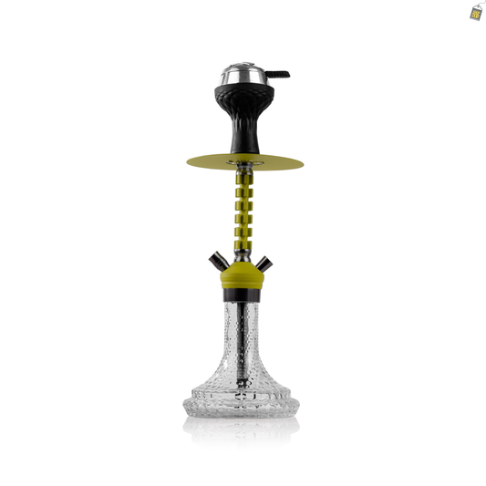 Garry X Hookah - Green Stem / Bubble Base