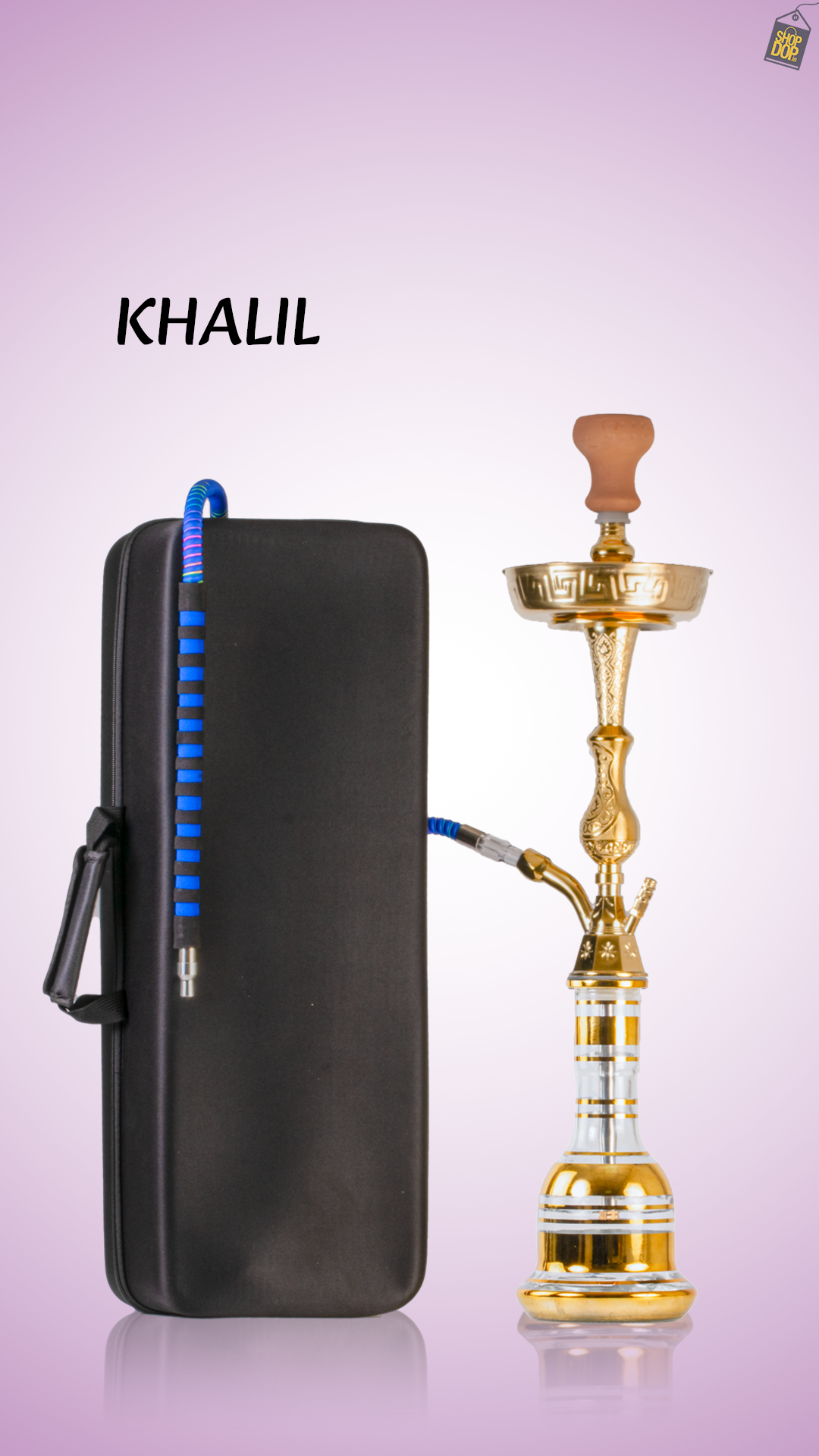 Thugs Big Khalil Hookah with Bag - Gold