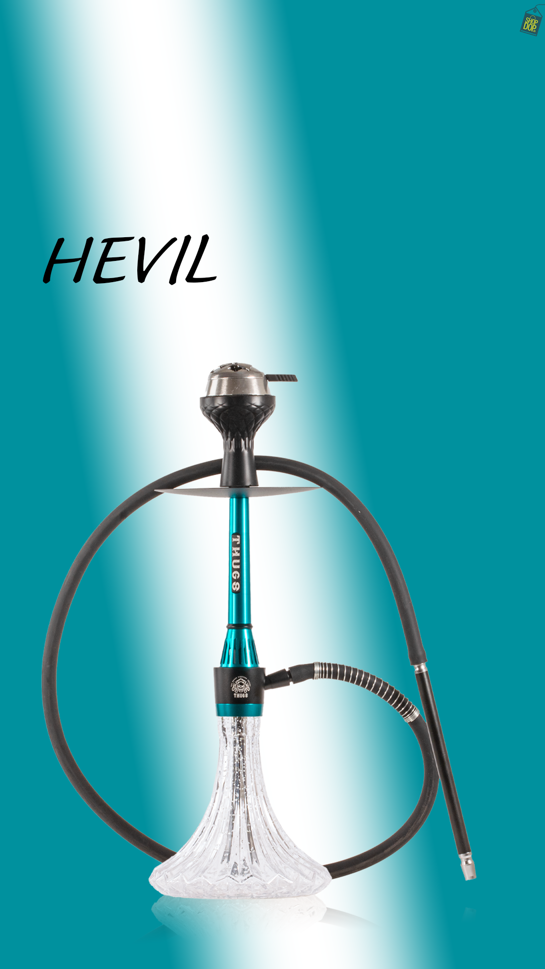 Hevil Hookah with Radium Base - Green