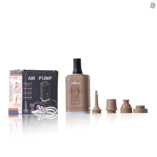 Rechargeable Hookah Pump with Torch Light (Compact Shisha Starter) - Brown