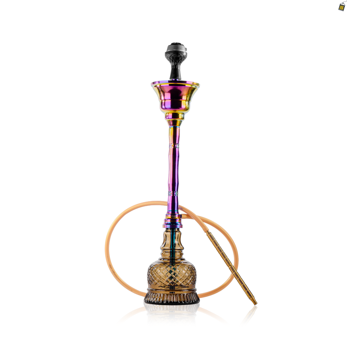 VG France Iceboom Hookah - Rainbow Stem / Grey Base