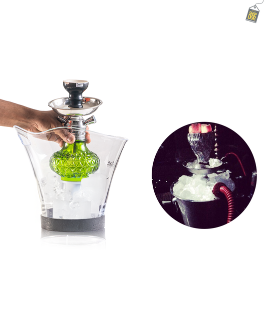 Hookah Ice Bucket with LED - Transparent