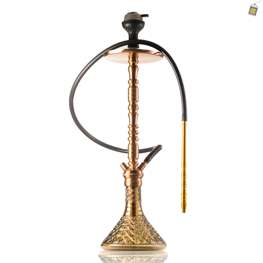 Sultan Igor Hookah with 2 Bags - Grey Base / Bronze Stem