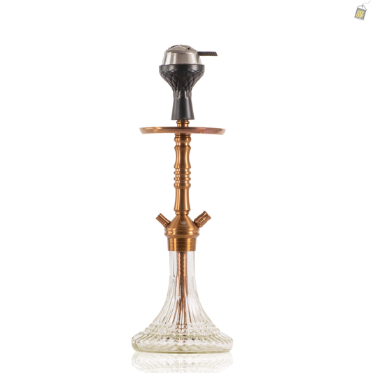 VG Joe L3 Hookah with Bag - Bronze Stem / Transparent Line Base