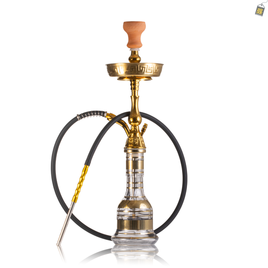 Thugs Medium Khalil Hookah with Case - Gold