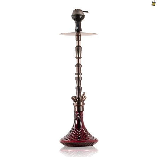 COCOYAYA King Series Dario Hookah - Bronze Stem / Purple CGB Base