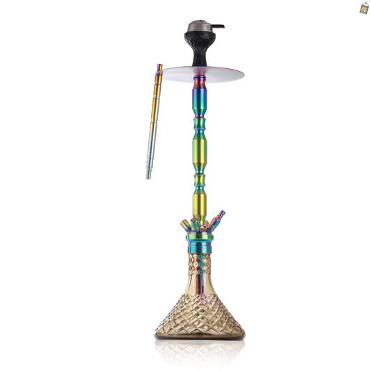 COCOYAYA King Series Brando Hookah - Rainbow Stem / Grey Base