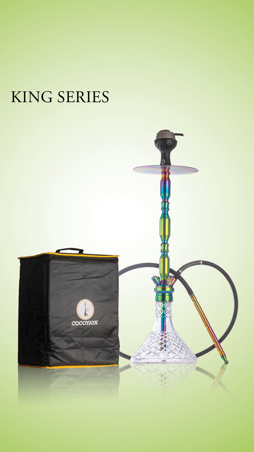 COCOYAYA King Series Brando Hookah - Rainbow Stem / Trans. Base