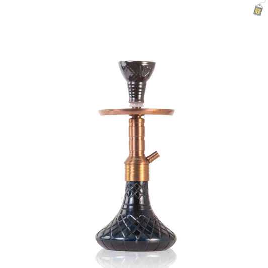 Noddy 007 Night Fire Hookah with Bag - Bronze Stem / Black Base