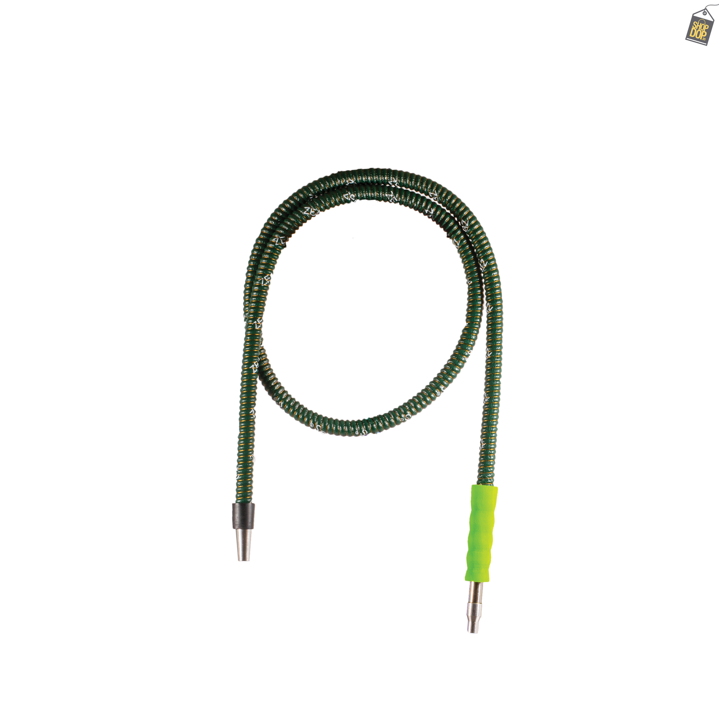 Zeno Basic Foam Handle Leather Hookah Pipe - Green